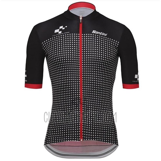 Tour de Suisse Helvetia Cycling Jersey Bib Short 2018 Men Short Sleeve Black Red